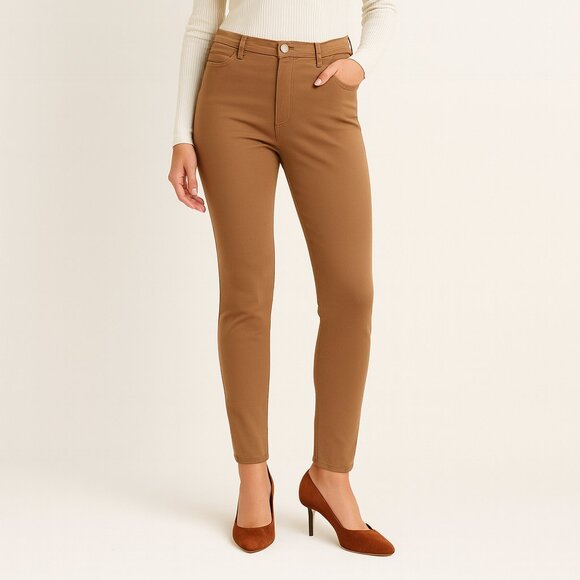 LAFAYETTE 148 | Mercer Straight Leg Gold Pants  – Women’s Size 8 - Picture 1 of 8